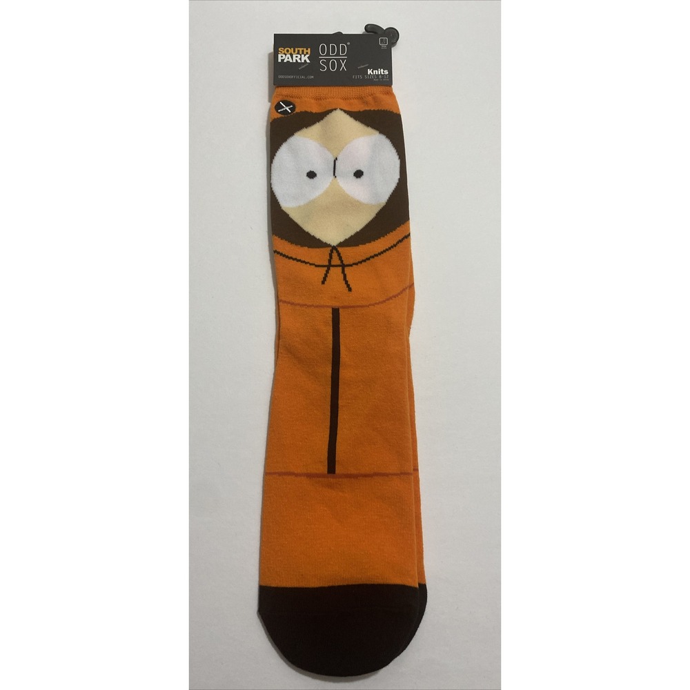 Odd Sox South Park Kenny Crew Socks Orange Novelty Knit Mens Size 8-12 OSSPKENNY